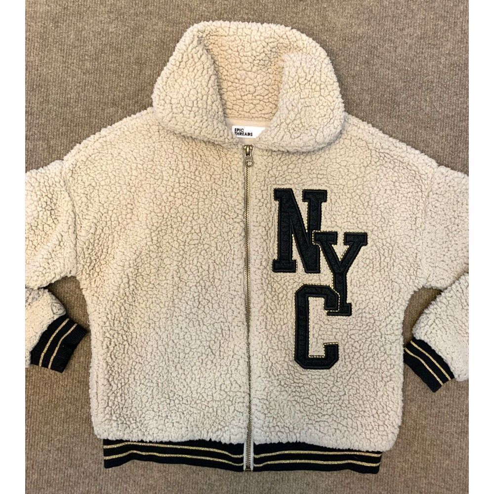 Epic Threads NYC Sherpa Jacket Girls S Bomber Lined Full Zip Up